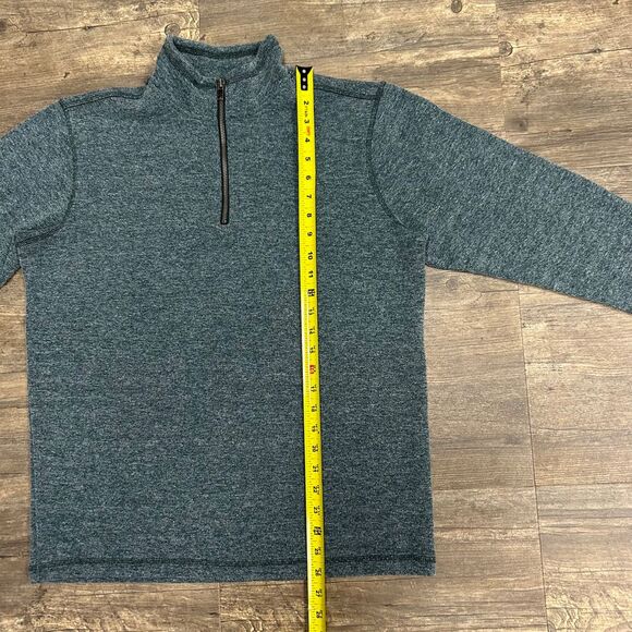 Gap 1/4 Zip Pullover Sweater/Sweatshirt Men Size Medium Heathered Green - Picture 5 of 8